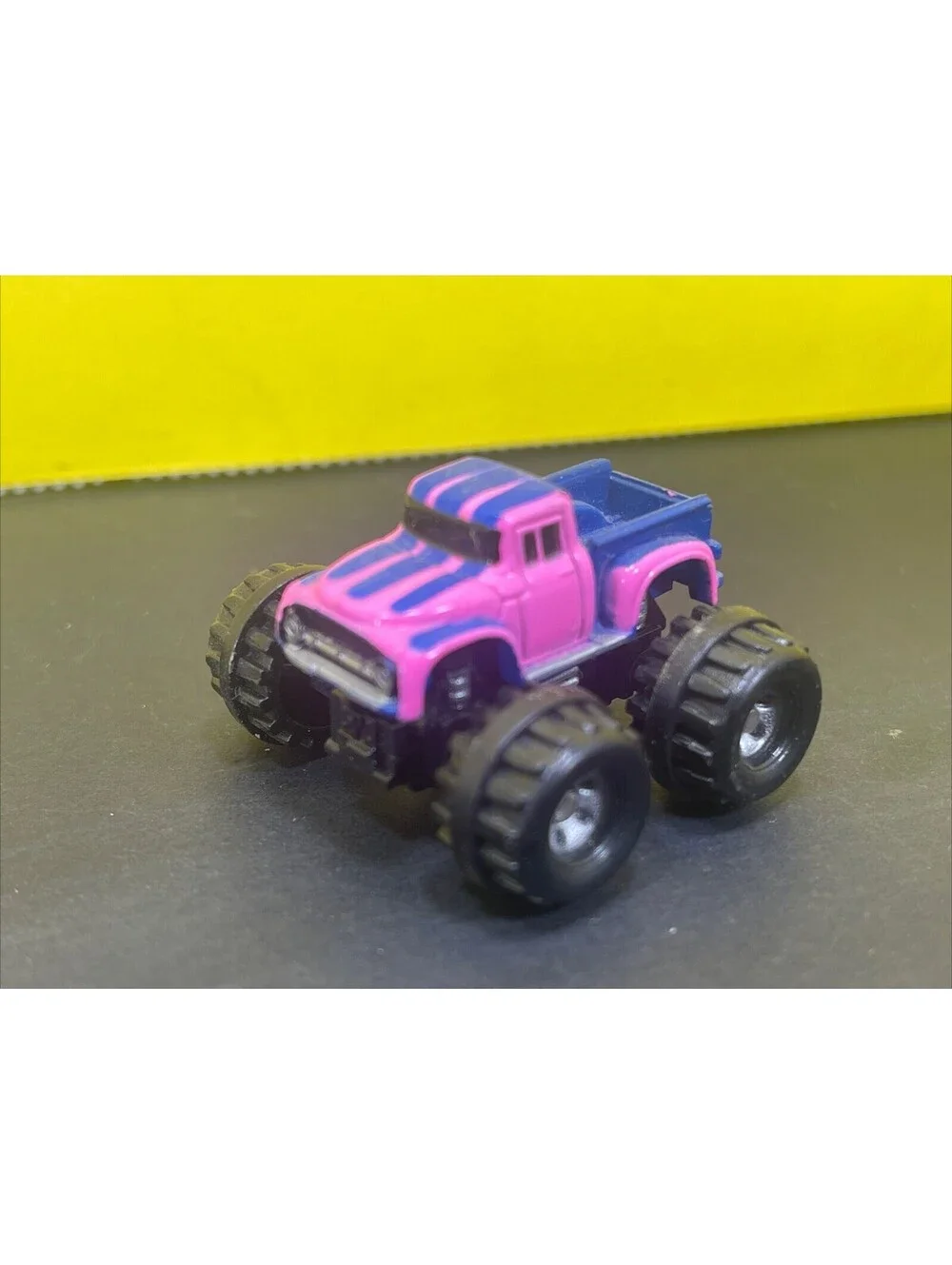 Vintage Micro Machines '56 FORD Pickup Mini Monster Truck Pink/Blue Galoob 1987!